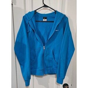 Blue Nike Full Zip Womens fleece hoodie jacket size L